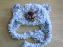 Crocheted Hat Blue Baby Bear